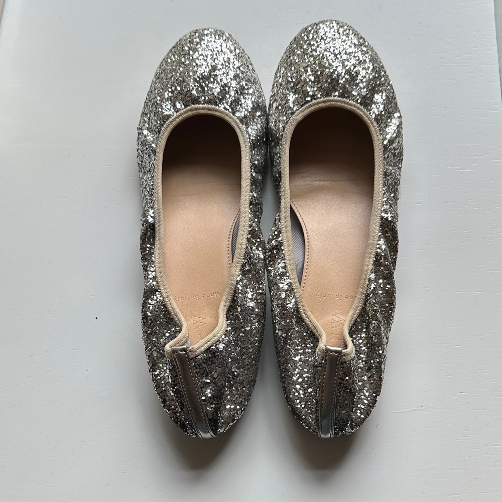 J. Crew Lula Glitter Ballet Flats